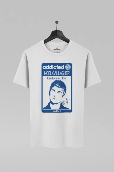 Camiseta branca com estampa da banda Noel Gallagher's High Flying Birds
