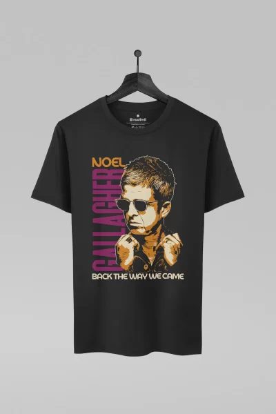 Camiseta preta com estampa da banda Noel Gallagher's High Flying Birds