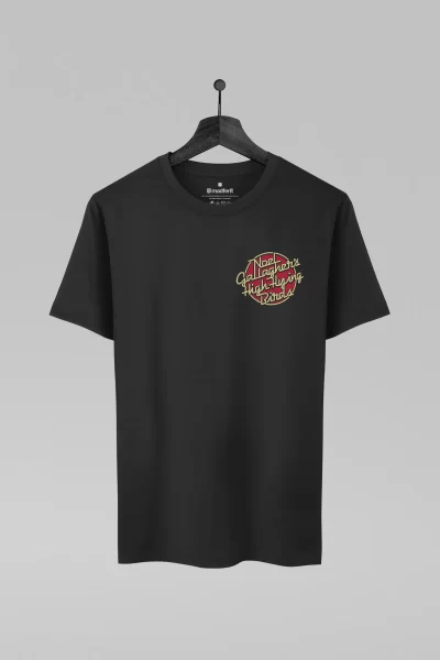 Camiseta preta com estampa da banda Noel Gallagher's High Flying Birds