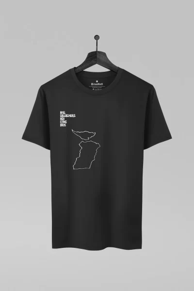 Camiseta preta com estampa da banda Noel Gallagher's High Flying Birds