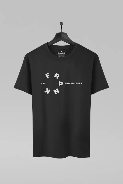 Camiseta preta com estampa da banda The Frank And Walters
