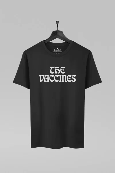 Camiseta preta com estampa da banda The Vaccines