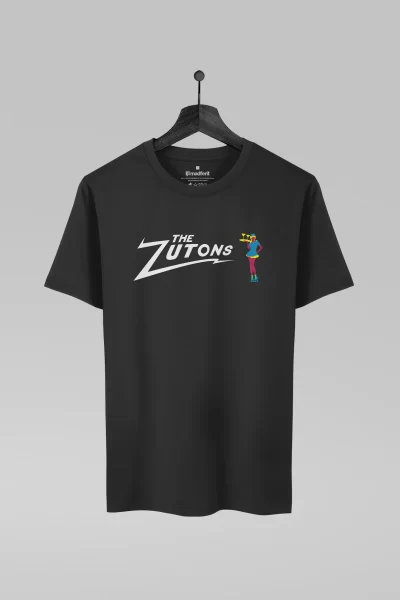 Camiseta preta com estampa da banda The Zutons