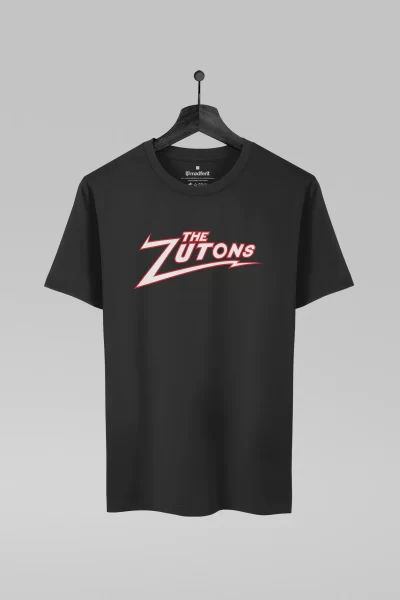 Camiseta preta com estampa da banda The Zutons