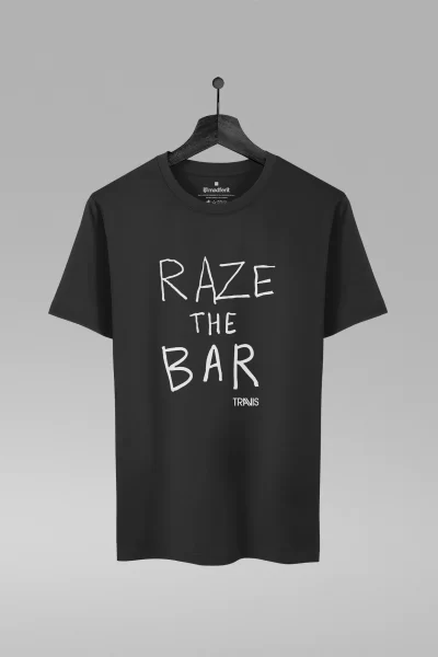 Camiseta preta com estampa da banda Travis