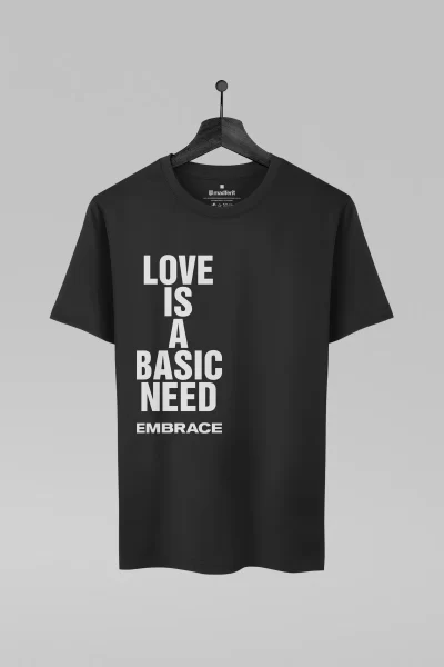 Camiseta preta com estampa da banda Embrace