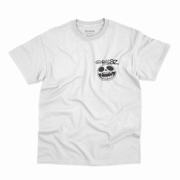 Camiseta Gorillaz na cor branca