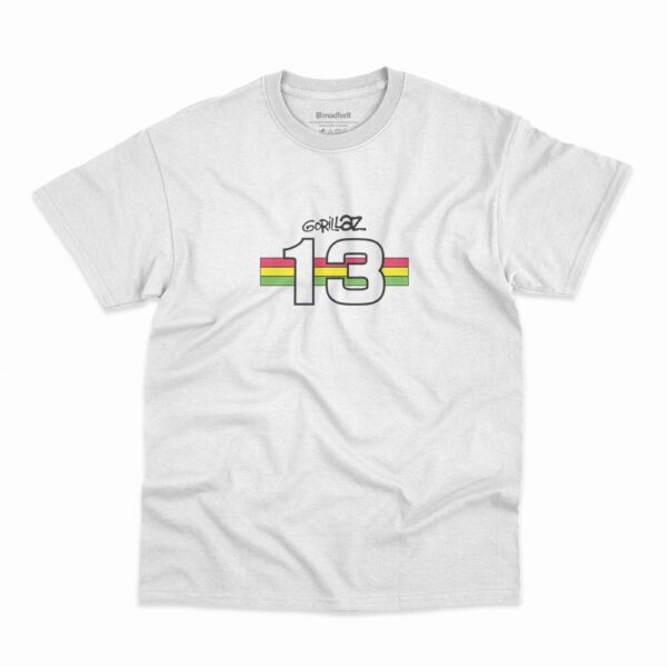Camiseta Gorillaz Samba At 13 na cor branca