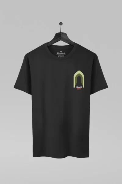 Camiseta preta com estampa da banda Keane