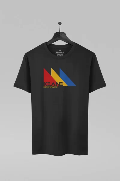 Camiseta preta com estampa da banda Keane