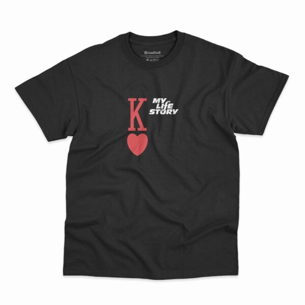 Camiseta My Life Story King Of Kissingdom na cor preta