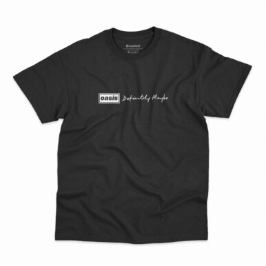 Camiseta Oasis Definitely Maybe Minimalist na cor preta