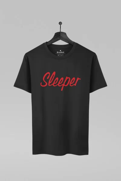Camiseta preta com estampa da banda Sleeper