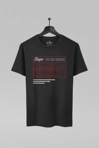 Camiseta preta com estampa da banda Sleeper