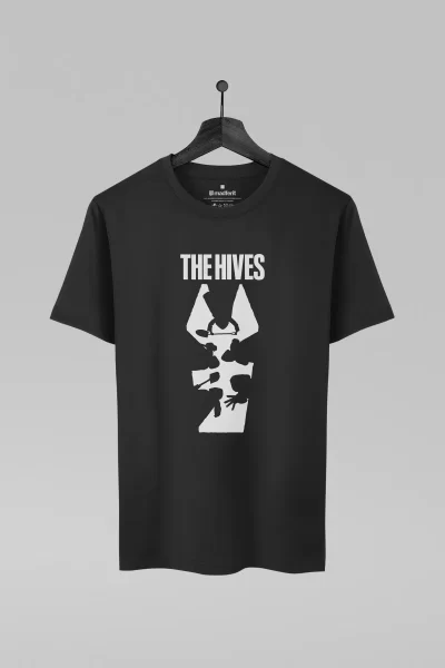 Camiseta preta com estampa da banda The Hives