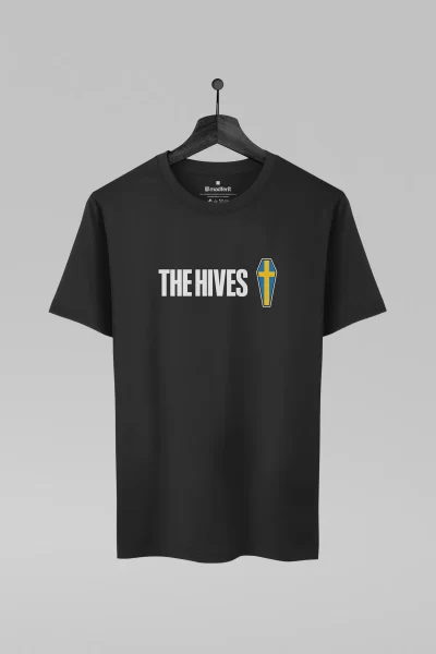 Camiseta preta com estampa da banda The Hives
