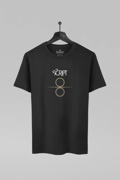 Camiseta preta com estampa da banda The Script