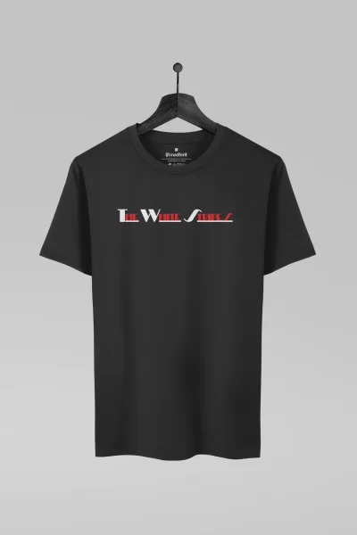 Camiseta preta com estampa da banda White Stripes