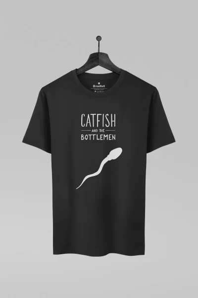 Camiseta preta com estampa da banda Catfish And The Bottlemen
