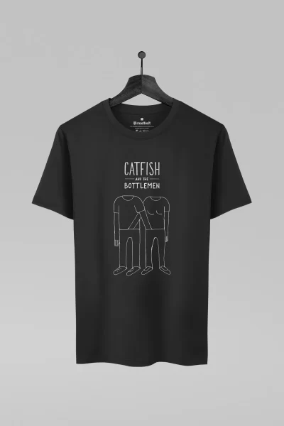 Camiseta preta com estampa da banda Catfish And The Bottlemen