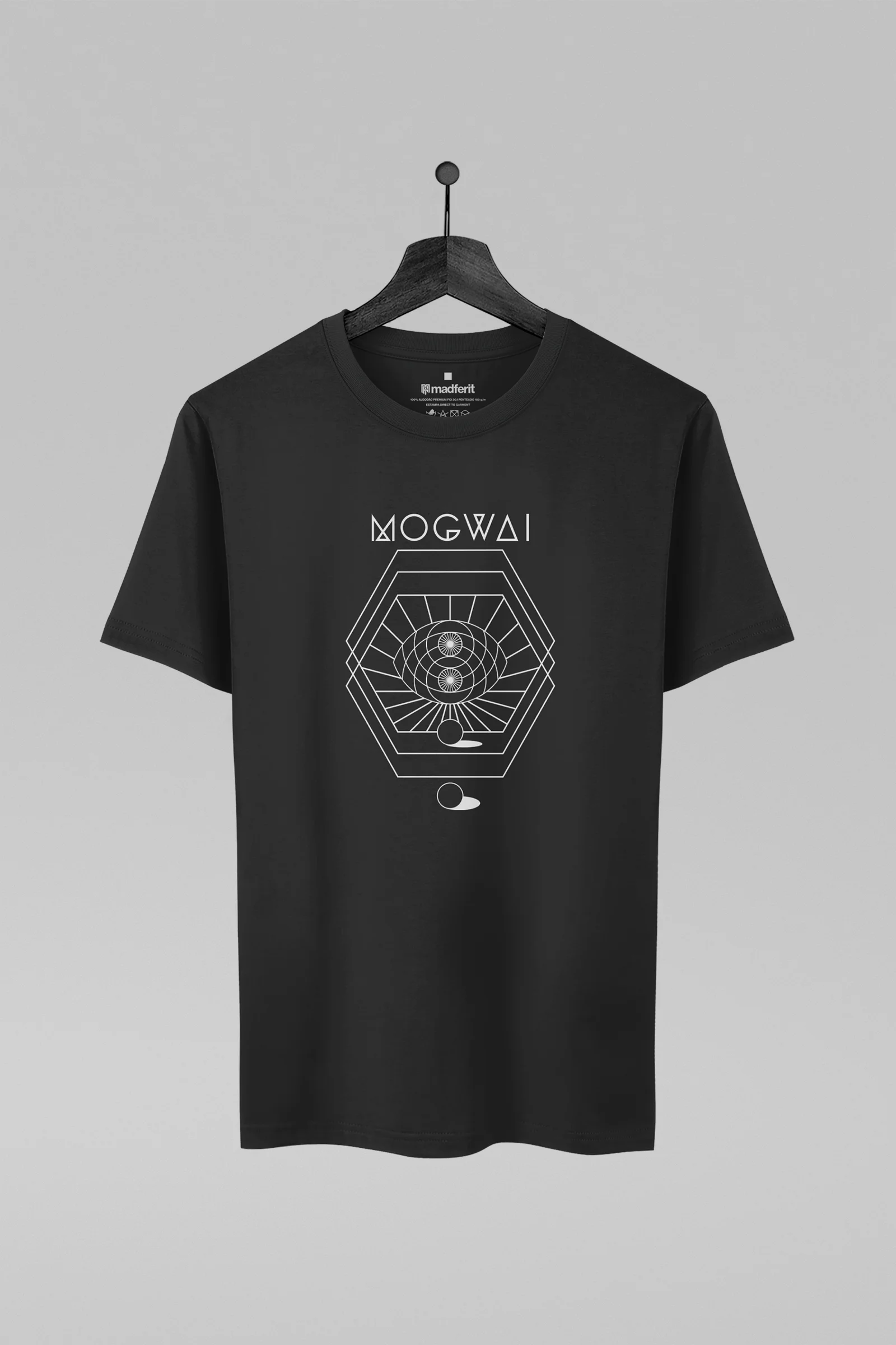 Camiseta preta Rave Tapes da banda Mogwai
