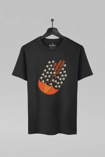 Camiseta preta com estampa da banda The Airborne Toxic Event