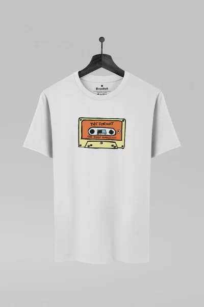 Camiseta branca com estampa da banda The Format
