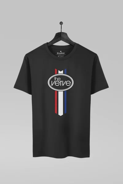 Camiseta preta com estampa da banda The Verve