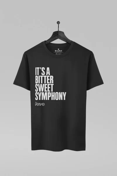 Camiseta preta com estampa da banda The Verve