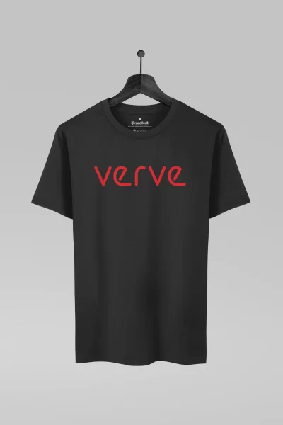Camiseta preta com estampa da banda The Verve
