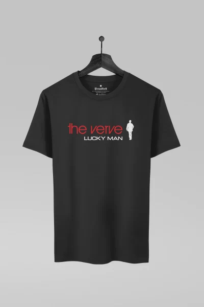 Camiseta preta com estampa da banda The Verve