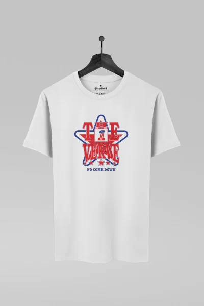 Camiseta branca com estampa da banda The Verve