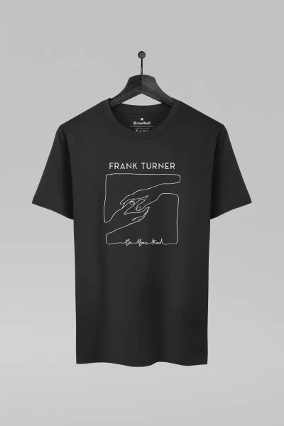 Camiseta preta com estampa da banda Frank Turner