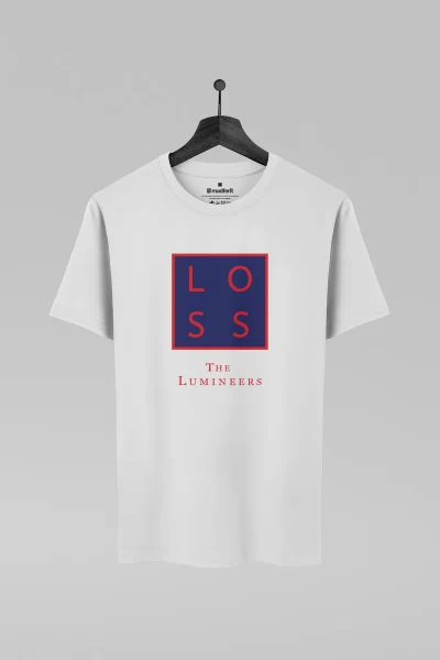 Camiseta branca com estampa da banda The Lumineers