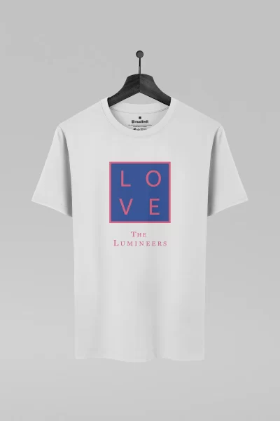 Camiseta branca com estampa da banda The Lumineers