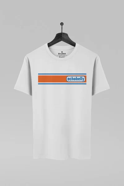 Camiseta branca com estampa da banda Echobelly