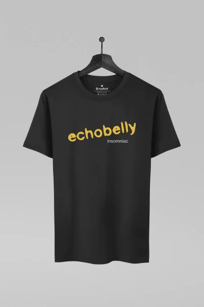 Camiseta preta com estampa da banda Echobelly
