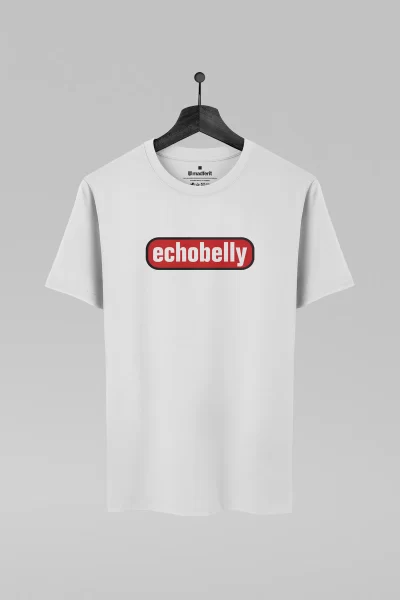 Camiseta branca com estampa da banda Echobelly