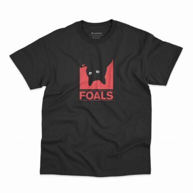 Camiseta na cor preta da banda Foals - Black Cat