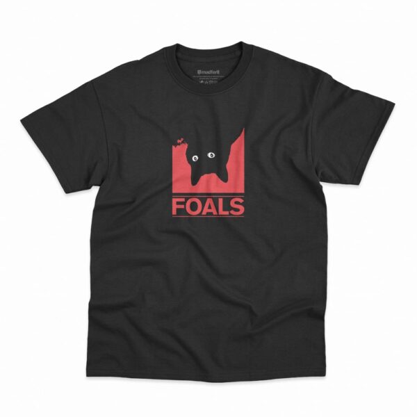 Camiseta na cor preta da banda Foals - Black Cat