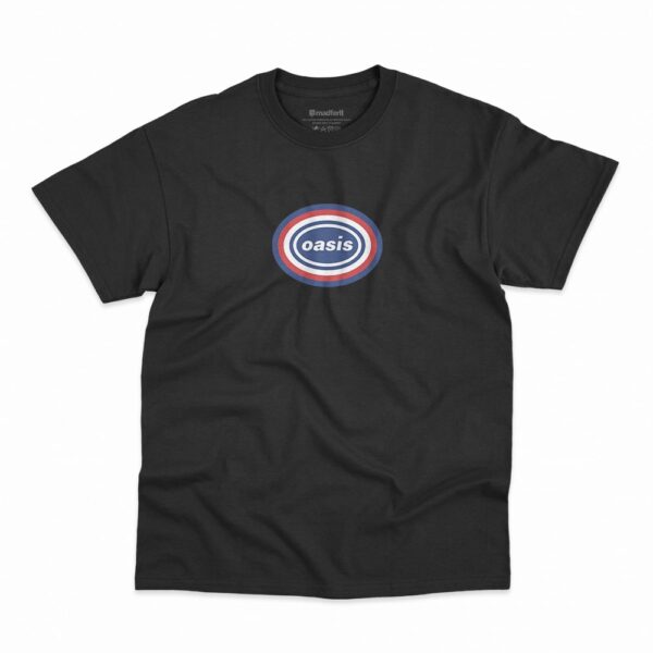 Camiseta na cor preta da banda Oasis Vintage 90
