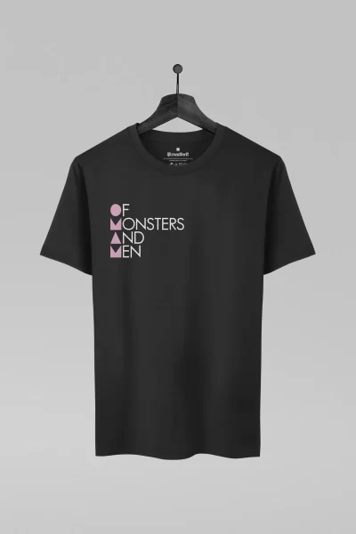 Camiseta preta com estampa da banda Of Monsters And Men