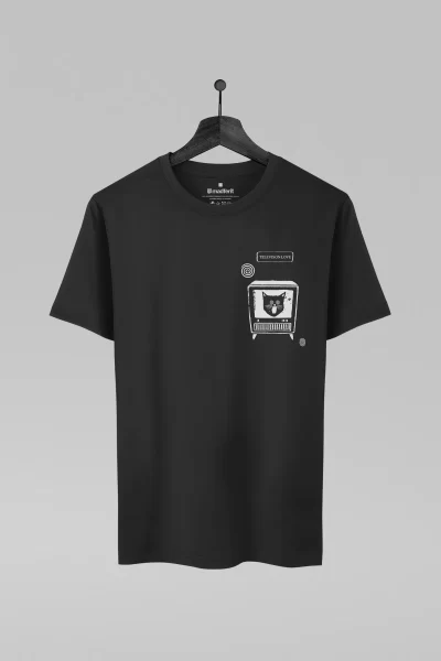 Camiseta preta com estampa da banda Of Monsters And Men