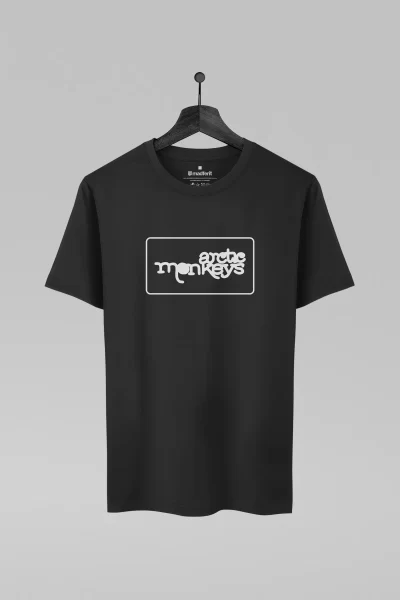 Camiseta preta com estampa da banda Arctic Monkeys