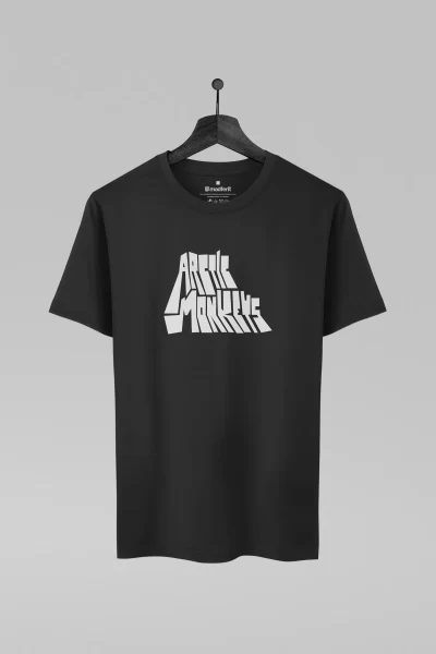 Camiseta preta com estampa da banda Arctic Monkeys