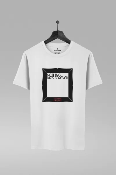 Camiseta branca com estampa da banda Teenage Fanclub
