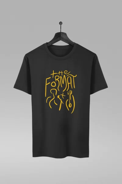 Camiseta preta com estampa da banda The Format