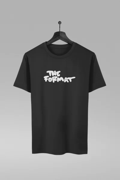 Camiseta preta com estampa da banda The Format