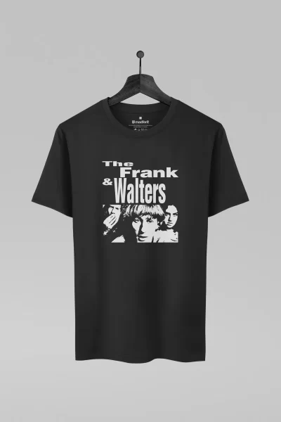 Camiseta preta com estampa da banda The Frank And Walters