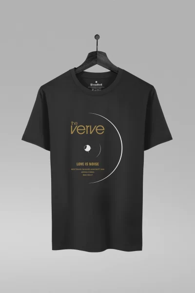 Camiseta preta com estampa da banda The Verve